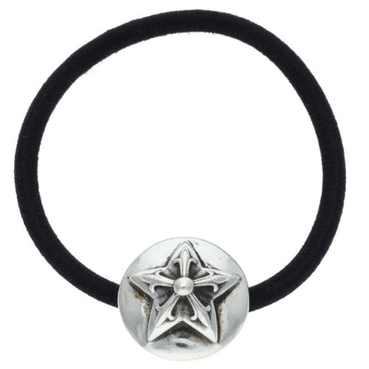 Chrome Hearts Star button hair tie Silver x Black
