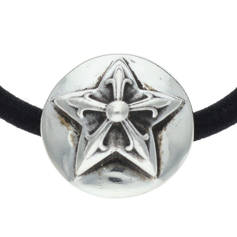 Chrome Hearts Star button hair tie Silver x Black