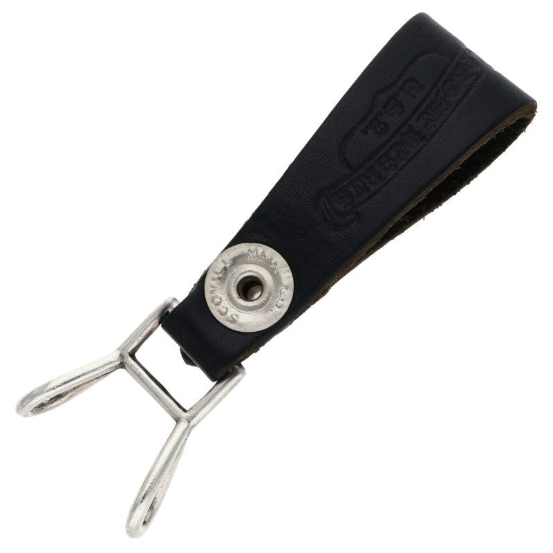 Chrome Hearts Leather Belt Loop Black x Silver Multi