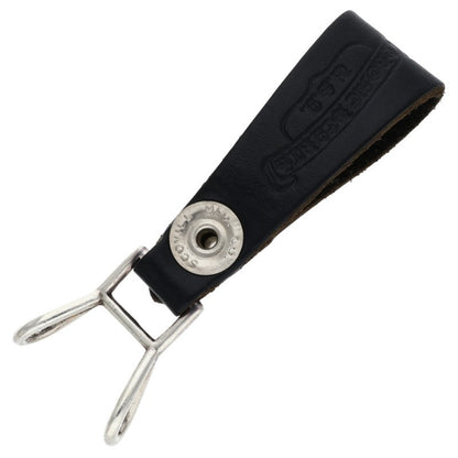 Chrome Hearts Leather Belt Loop Black x Silver Multi