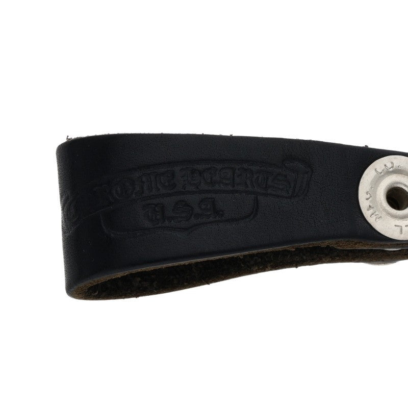 Chrome Hearts Leather Belt Loop Black x Silver Multi