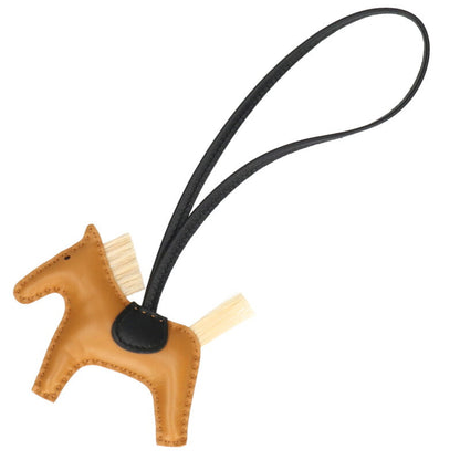 HERMES Rodeo PM Horse Leather Bag Charm Brown Size ONE SIZE