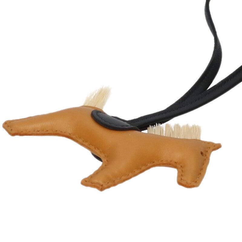 HERMES Rodeo PM Horse Leather Bag Charm Brown Size ONE SIZE