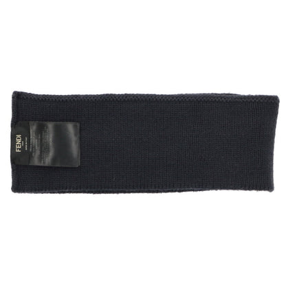 FENDI Patch Design Wool Hairband Black