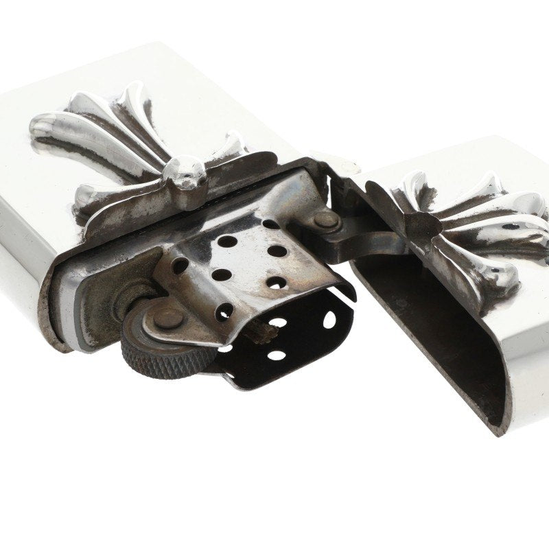 Chrome Hearts V1 Small CH Cross Zippo Lighter Size Silver