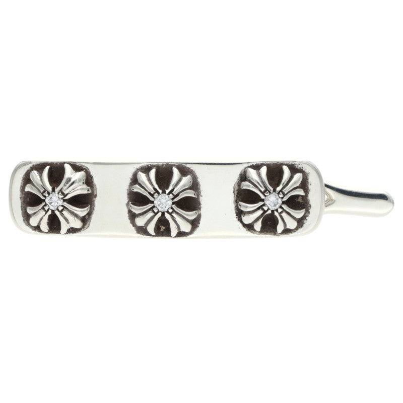 Chrome Hearts CH Plus Silver Diamond Hair Barrette