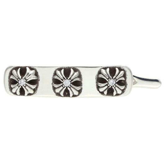 Chrome Hearts CH Plus Silver Diamond Hair Barrette