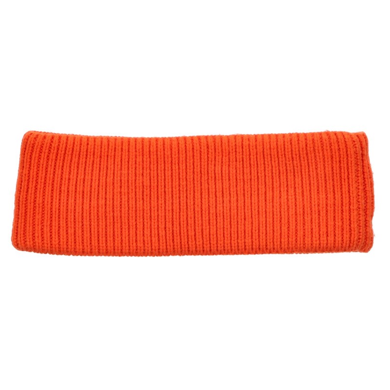 PRADA Logo Knit Wool Hairband Orange Size S