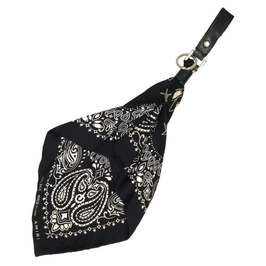 AMIRI Bandana Silk Keychain Black White Size ONE SIZE