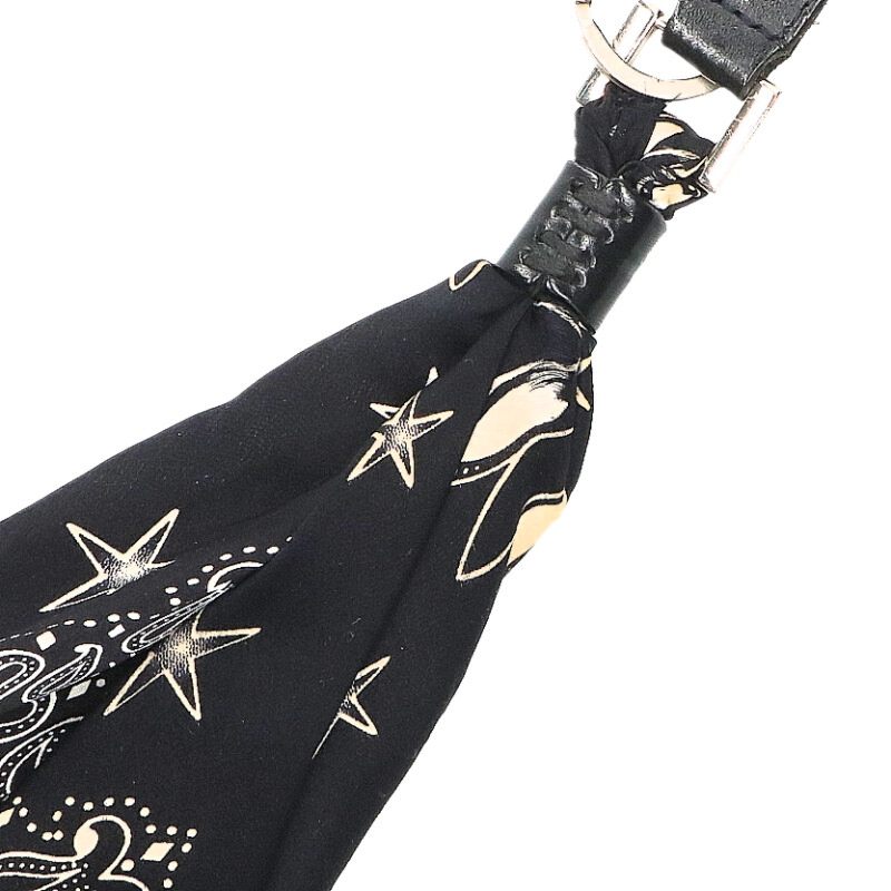 AMIRI Bandana Silk Keychain Black White Size ONE SIZE
