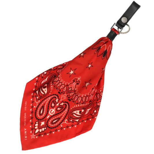 AMIRI Bandana Silk Keychain Red Size ONE SIZE