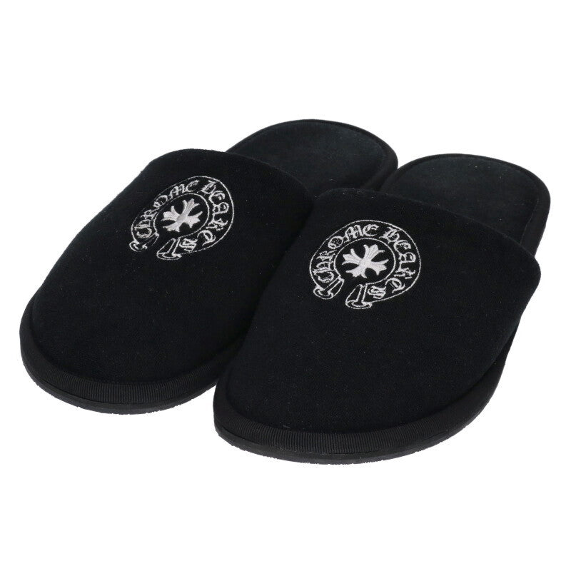 Chrome Hearts Horseshoe Embroidered Hotel Slippers Size M