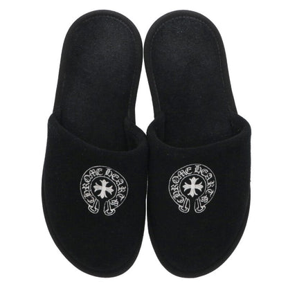 Chrome Hearts Horseshoe Embroidered Hotel Slippers Size M
