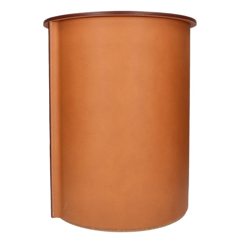 HERMES Equipages d'Hermes Leather Cork Stool Brown