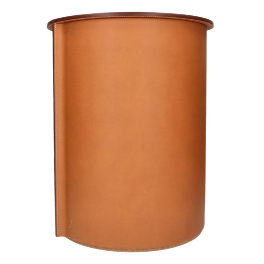 HERMES Equipages d'Hermes Leather Cork Stool Brown