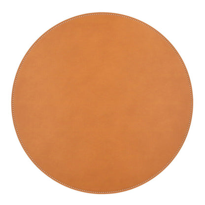 HERMES Equipages d'Hermes Leather Cork Stool Brown