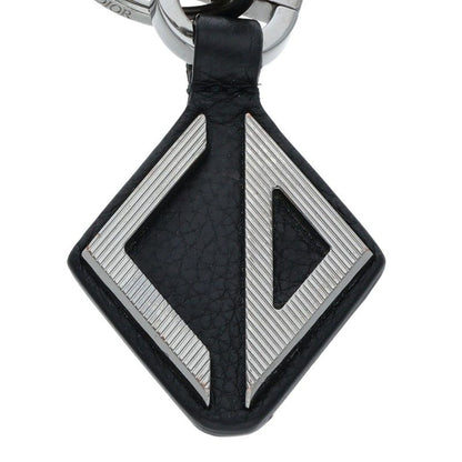 DIOR CD Diamond Keyring Black/Silver Size ONE SIZE