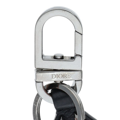 DIOR CD Diamond Keyring Black/Silver Size ONE SIZE