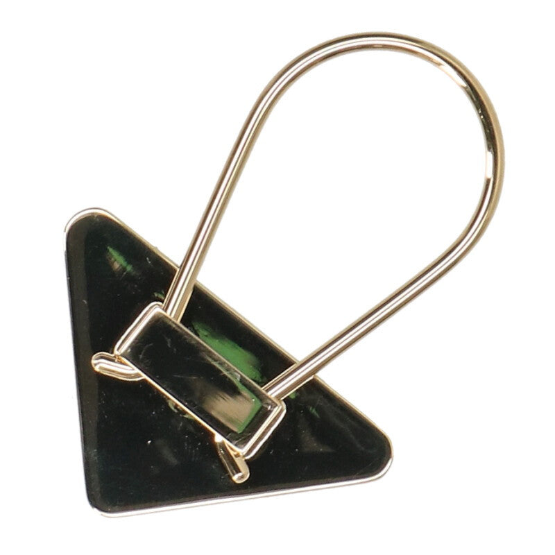 PRADA 1PS395 Triangle Keyring Black/Gold Size ONE SIZE