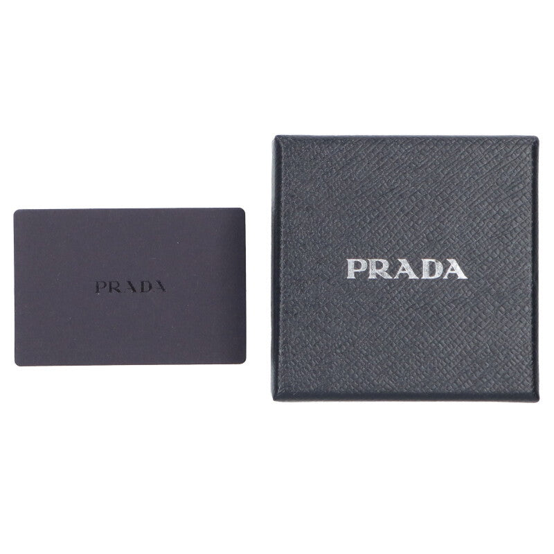 PRADA 1PS395 Triangle Keyring Black/Gold Size ONE SIZE