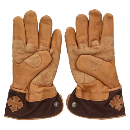 Chrome Hearts GLOBE CH Plus Leather Gloves Size ONE SIZE