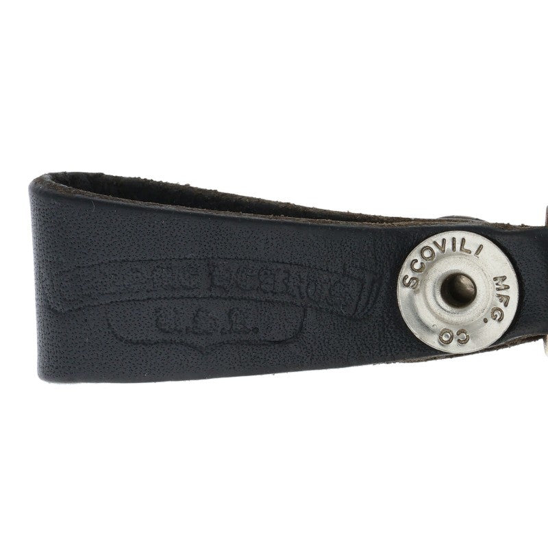Chrome Hearts Leather Belt Loop Black x Silver