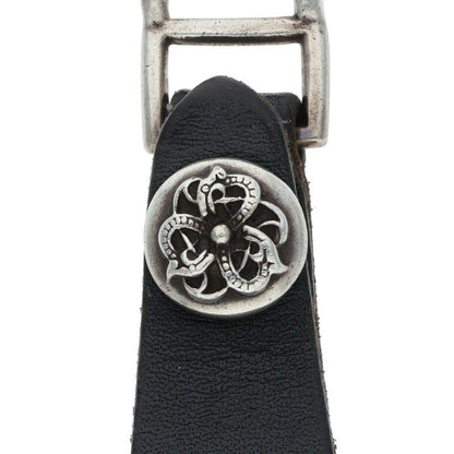 Chrome Hearts Leather Belt Loop Black x Silver