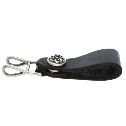 Chrome Hearts Leather Belt Loop Black x Silver