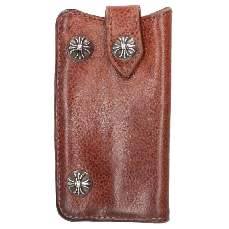 Chrome Hearts Cross Button Leather Key Case Size ONE SIZE