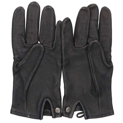 Chrome Hearts Horseshoe Button Leather Gloves