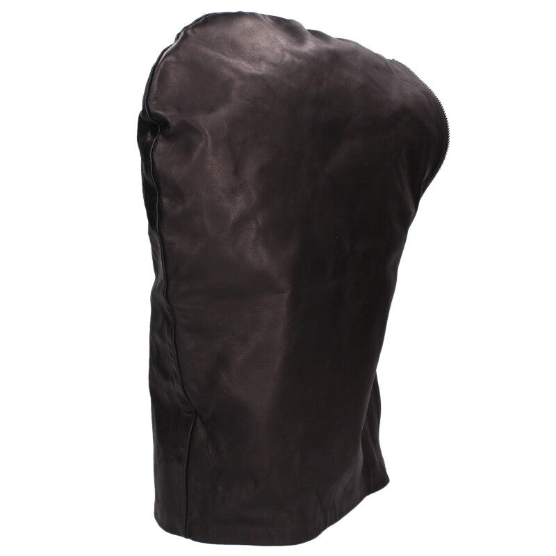 FILTH Double Zip Leather Balaclava Black Size ONE SIZE