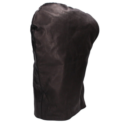 FILTH Double Zip Leather Balaclava Black Size ONE SIZE