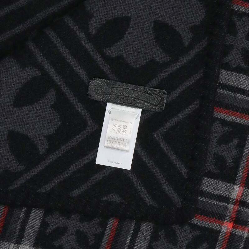 Chrome Hearts CH All-Over Cashmere Large Blanket Black