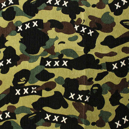 GOD SELECTION XXX x BAPE Camo Pattern Rug Mat Khaki