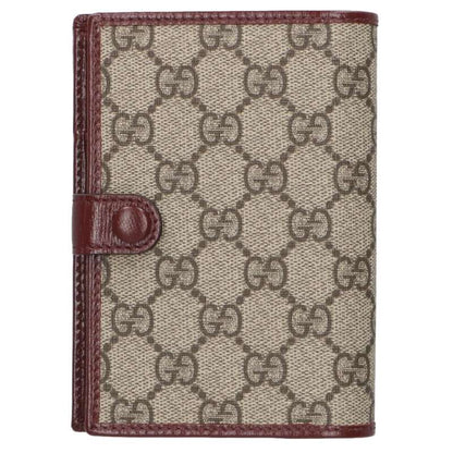 GUCCI GG Supreme Passport Case Grey/Bordeaux Size ONE SIZE
