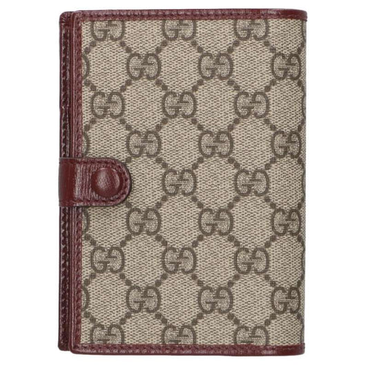 GUCCI GG Supreme Passport Case Grey/Bordeaux Size ONE SIZE