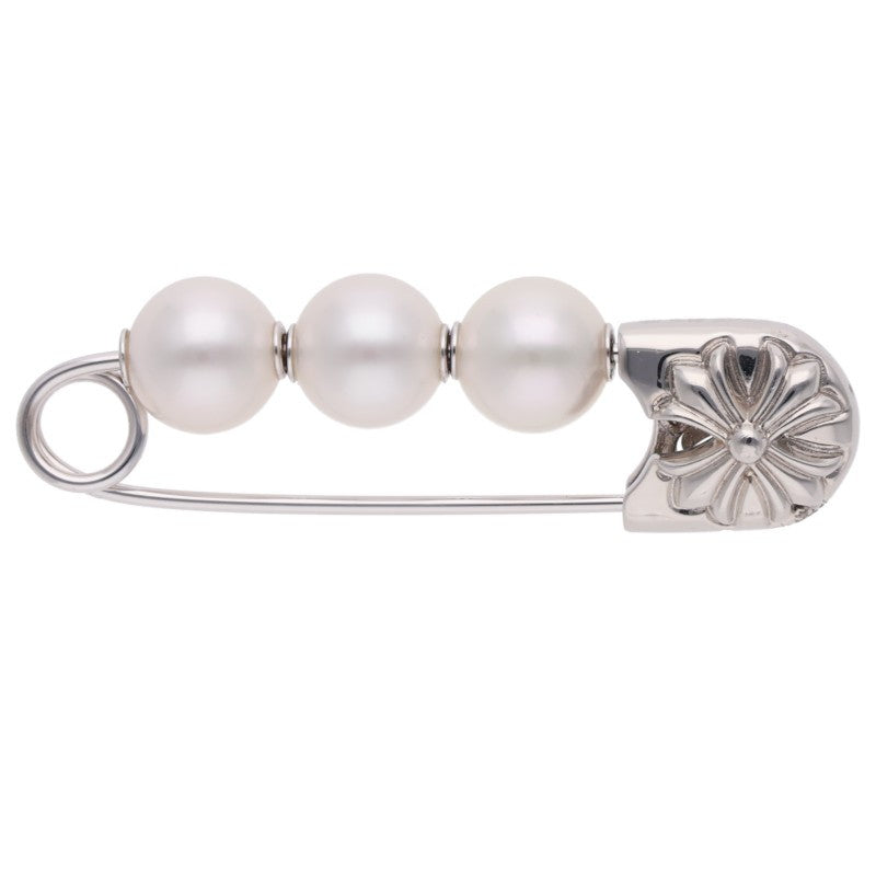 Chrome Hearts x Mikimoto Safety Pin CH Plus 3 Pearl Brooch