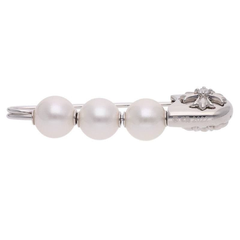 Chrome Hearts x Mikimoto Safety Pin CH Plus 3 Pearl Brooch