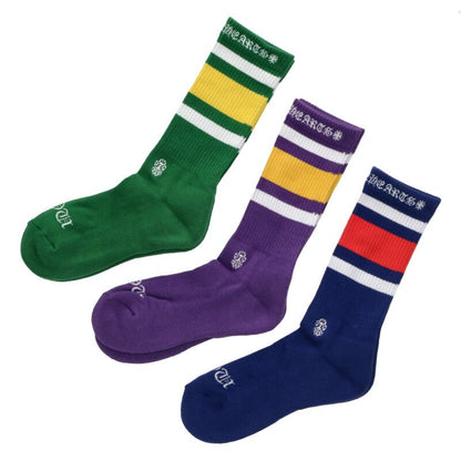 Chrome Hearts Striped socks Green x Purple x Blue Size M