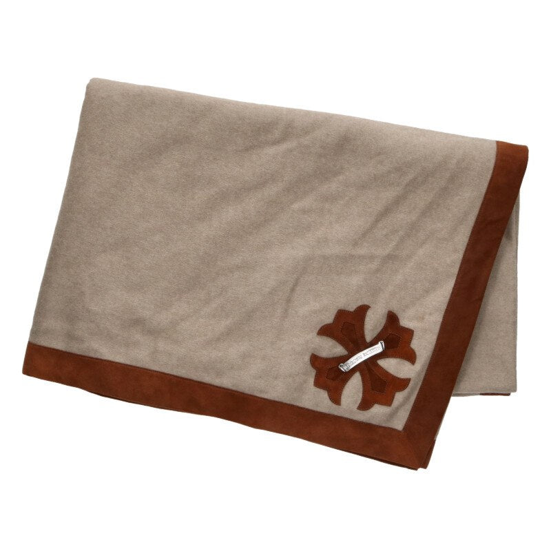 Chrome Hearts CH Plus Leather Patch Wool Cashmere Blanket