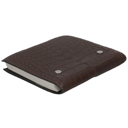 HERMES Ulysse PM Alligator Leather Agenda Brown