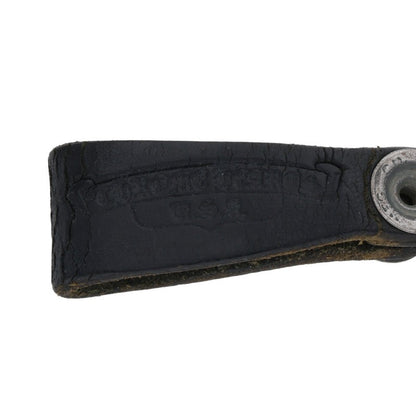 Chrome Hearts Floral Button Leather Loop Black Belt Size ONE SIZE