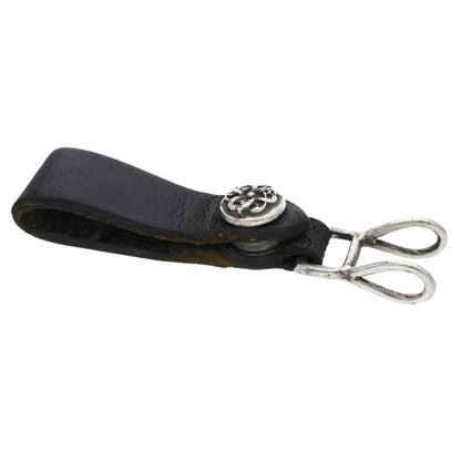Chrome Hearts Floral Button Leather Loop Black Belt Size ONE SIZE