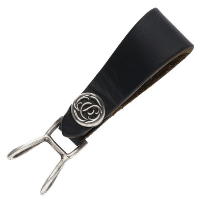 Chrome Hearts Celtic Ball Button Loop Black Belt Size ONE SIZE