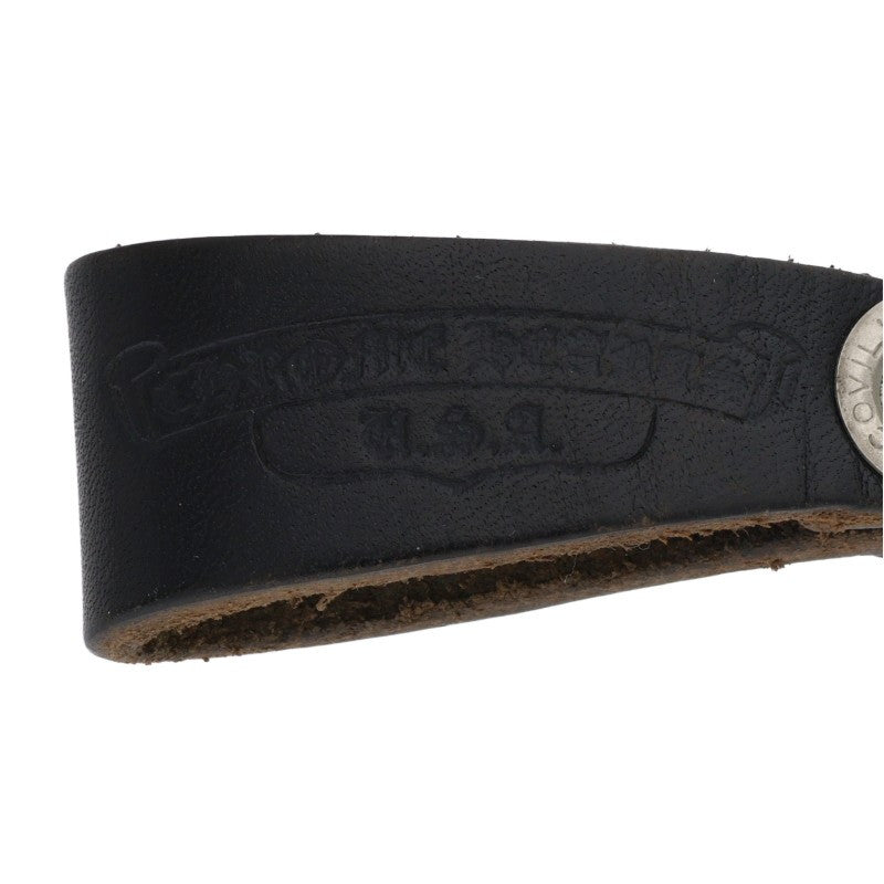 Chrome Hearts Celtic Ball Button Loop Black Belt Size ONE SIZE