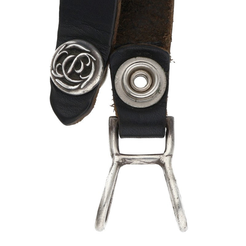 Chrome Hearts Celtic Ball Button Loop Black Belt Size ONE SIZE