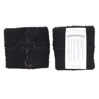 Chrome Hearts Patent Cross Patch Wristband Black x Pink