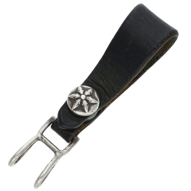 Chrome Hearts Star Leather Belt Loop Black x Silver