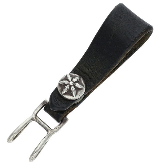 Chrome Hearts Star Leather Belt Loop Black x Silver