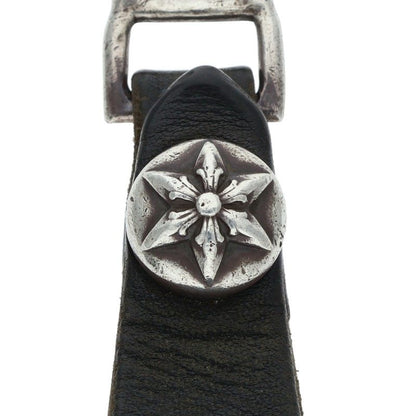 Chrome Hearts Star Leather Belt Loop Black x Silver